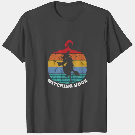 Witching Hour Retro Sunset Pumpkin T Shirts