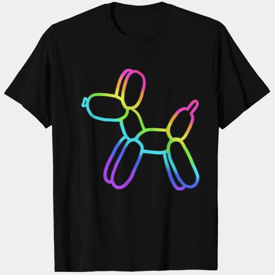 Rainbow Balloon Dog in Jewel Tones T Shirts