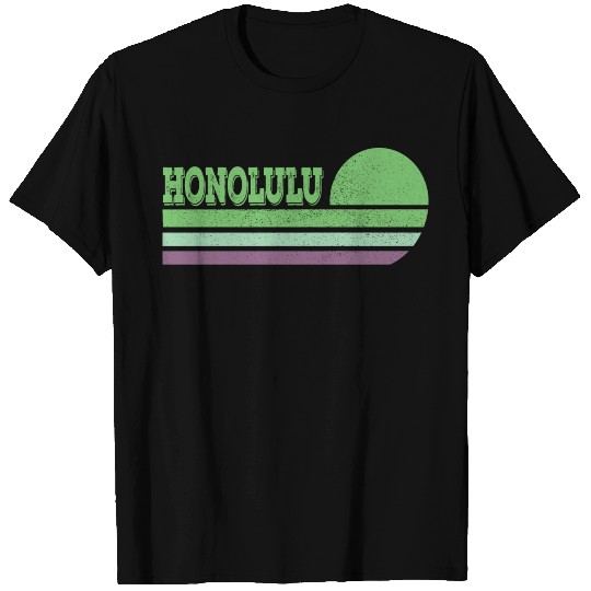 Honolulu Stripes Sunset T Shirts