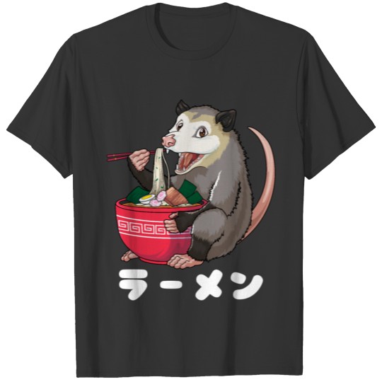 Ramen Opossum Funny Japanese Kawaii Ramen Noodles T Shirts