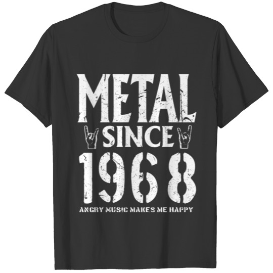 Metal Gift Birthday Vintage 1968 T Shirts