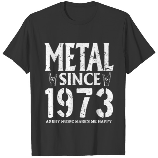 Metal Gift Birthday Vintage 1973 T Shirts