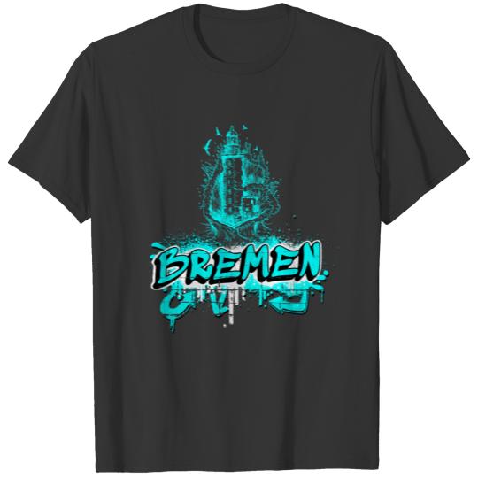 Bremen Lighthouse Graffiti Design T Shirts