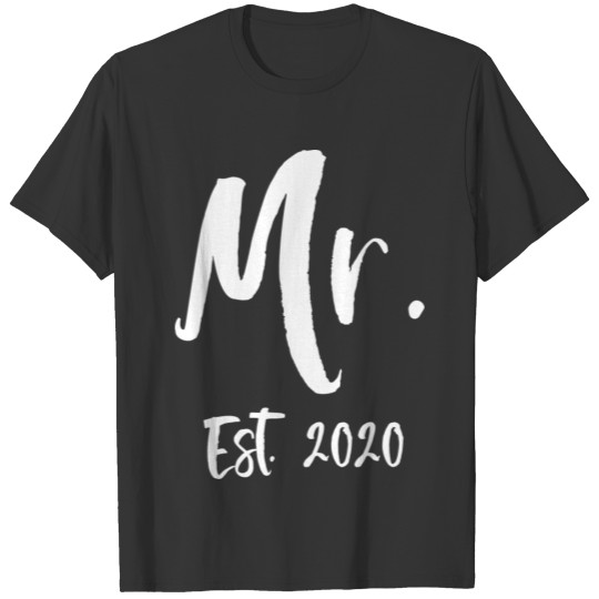 Cute Wedding Honeymoon Gifts For Her Him Mr Est 20 T Shirts