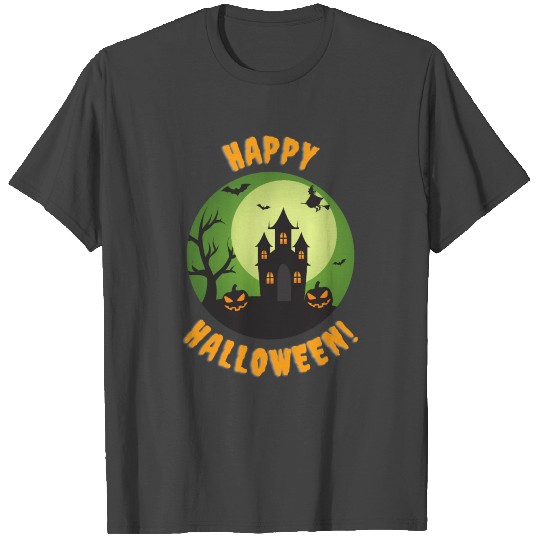 Happy Halloween Haunted House Jack-o-lantern T Shirts