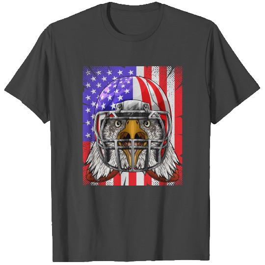 Eagle American Football USA Flag Merica Animal FF Band T Shirts