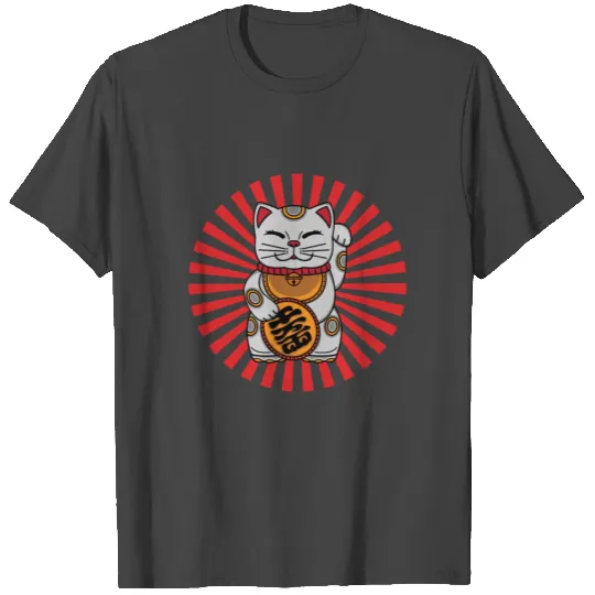 MAneki-neko Golden Lucky Cat Feral Claw Feline T Shirts