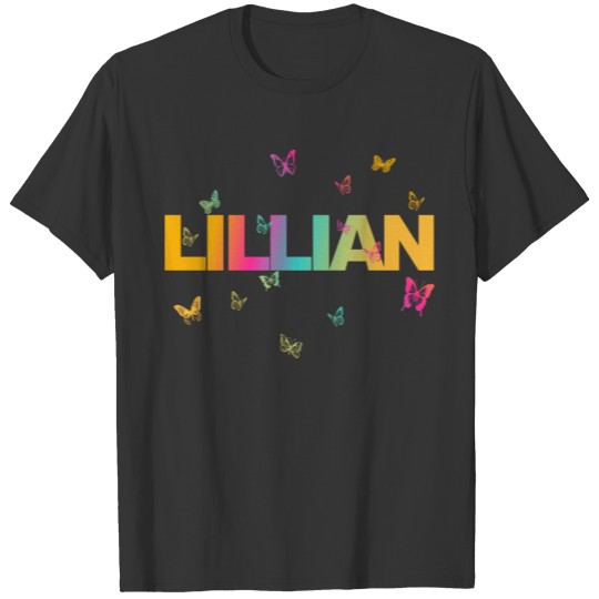Lillian - Beautiful name with cute butterflies T-shirt