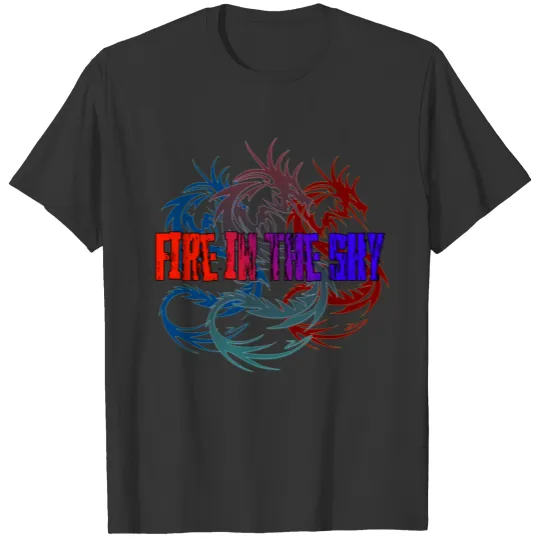 fire in the sky Chinese Dragon T Shirts
