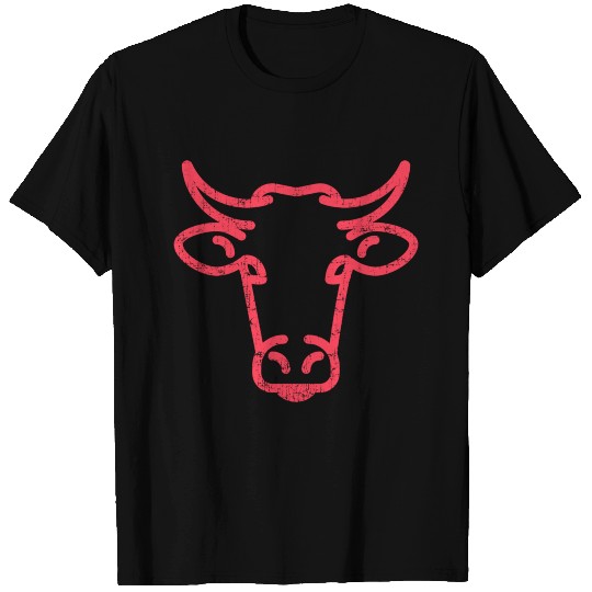 Cow Head Farm Animals T Shirts