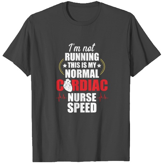 Cardiac Nurse Running Cardiology CNS Nursing RN T Shirts