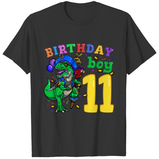 11th Birthday Dinosaur Pirate T Shirts