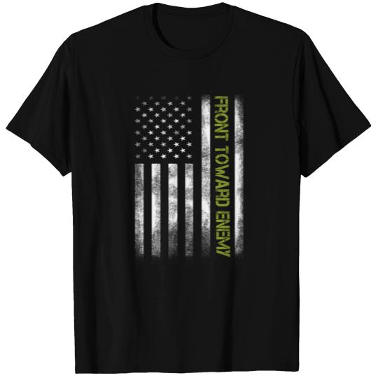 Military Front Toward Enemy Claymore Mine US Flag T Shirts