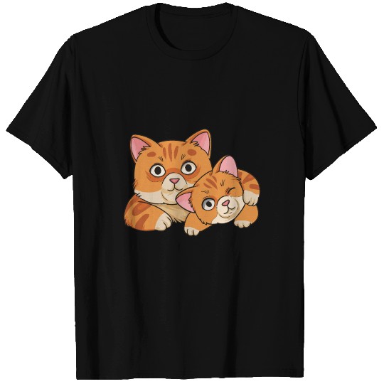Cute Kitty Pile Anime Cats Kawaii Cat Design T Shirts