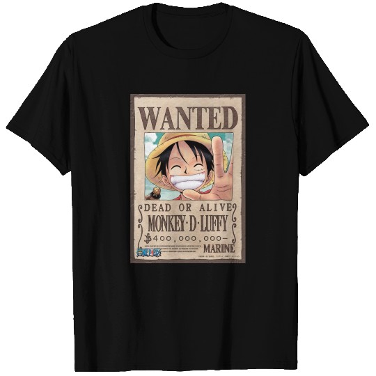 Luffy wanted poster T Shirts