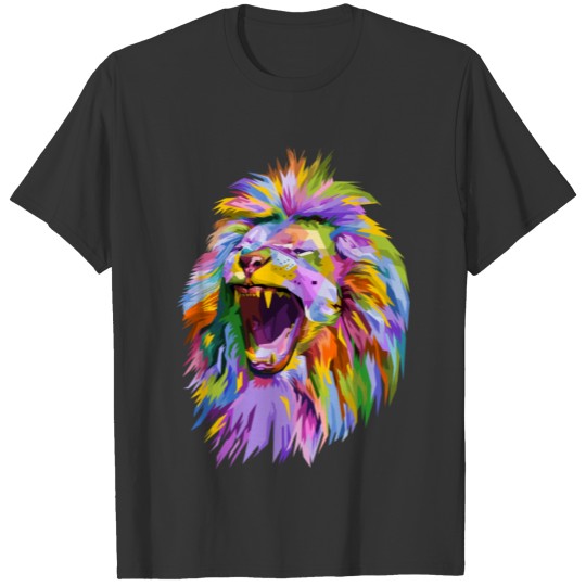 Lion silhouette africa safari vacation cool lion T-shirt