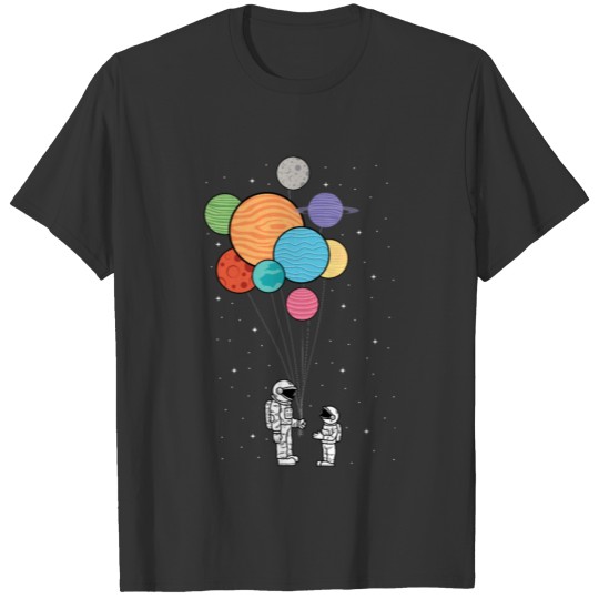 Planet Balloons Funny Astronauts Solar System Plan T Shirts