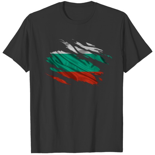 Bulgaria Ripped Flag T-shirt