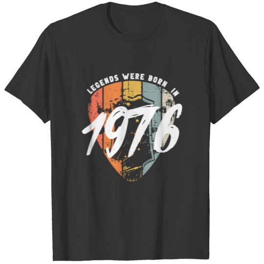 1976 Birthday Guitar Guitarist T Shirts
