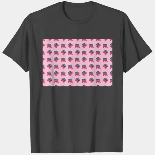 Republican Elephant Vintage (Pink) T Shirts