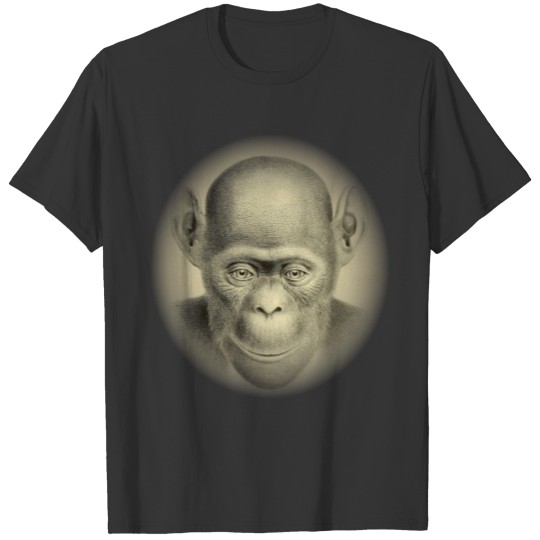Chimpanzee Monkey Face Chimp Tropical Animal T Shirts