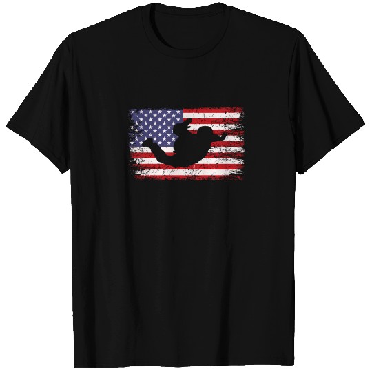 skydiving American Flag, parachuting skydiving T Shirts