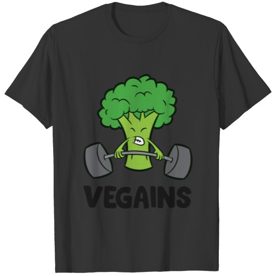 Vegains Weightlifting Broccoli Funny Broccoli T Shirts