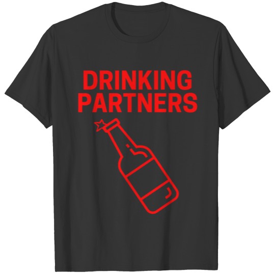 DRINKING PARTNERS, Cheers Beer Bottle Matching Tee T-shirt