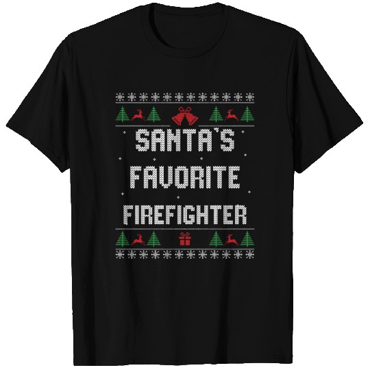funny Firefighter Ugly Christmas sweater T Shirts