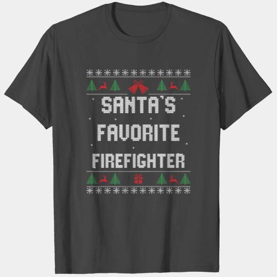 funny Firefighter Ugly Christmas sweater T Shirts