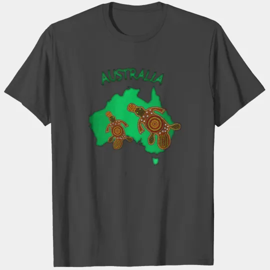 Perry The Platypus in map australia, australian ab T Shirts