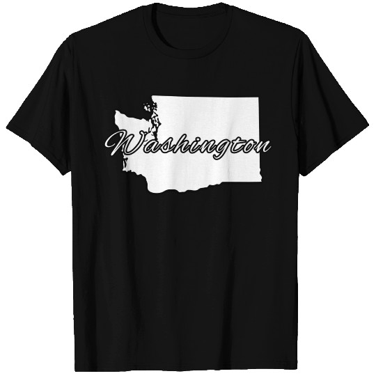 WASHINGTON STATE MAP T Shirts