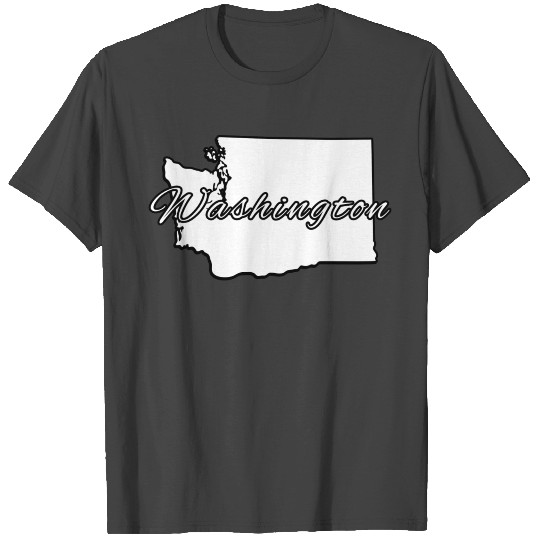 WASHINGTON STATE MAP T Shirts