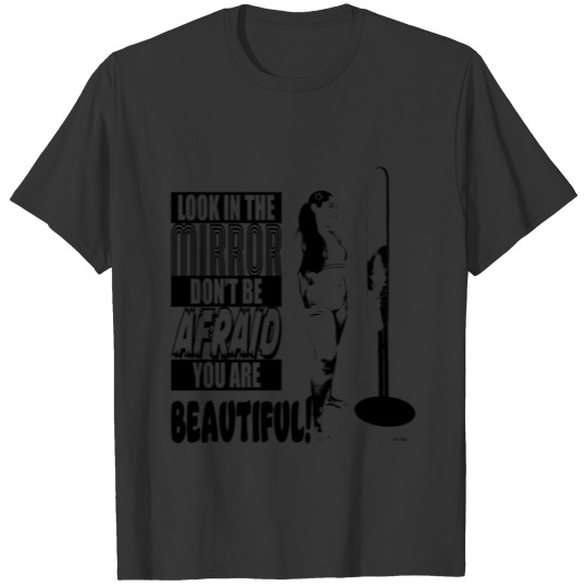 Girl in the Mirror - Body Positivity - Black Color T-shirt
