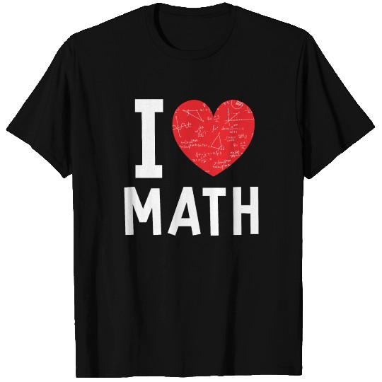 I Love Math Heart Math T Shirts