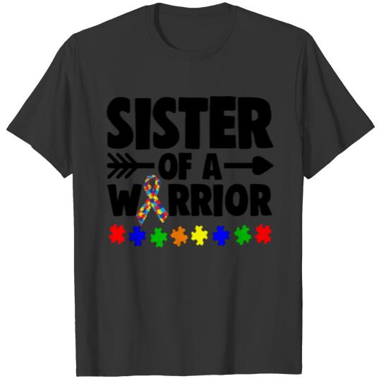 Sister Of A Warrior Autism T-shirt
