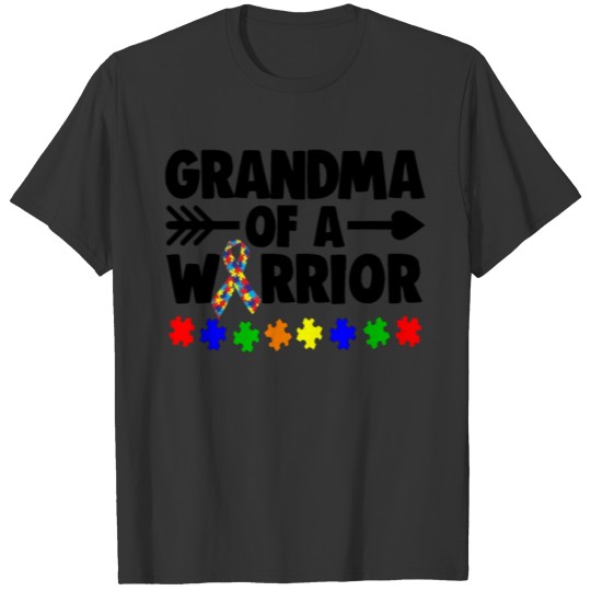 Grandma Of A Warrior Autism Awareness T-shirt