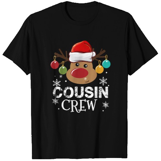 Christmas Cousin Crew Reindeer Matching Pajama T Shirts
