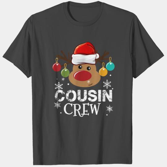 Christmas Cousin Crew Reindeer Matching Pajama T Shirts