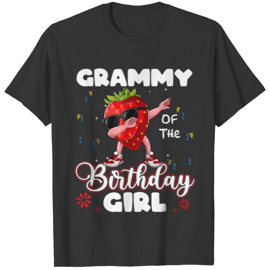 Fruit Lovers Grammy the Birthday Girl Strawberry T Shirts