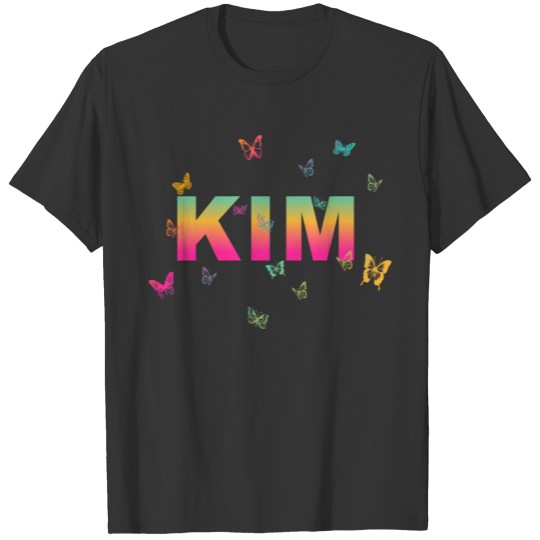 Kim - Beautiful name with cute butterflies T-shirt