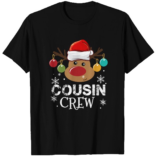 Christmas Cousin Crew T Shirts Reindeer Matching