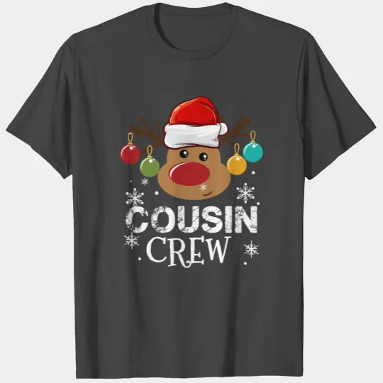 Christmas Cousin Crew T Shirts Reindeer Matching