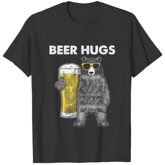 Funny Beer Drinking Beer Hugs Alcohol T-shirt