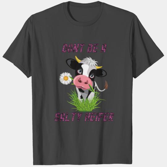 Cow Decor Dont Be A Salty Heifer T Shirts - Hilarious