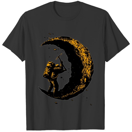 Digging The Moon Funny T-shirt