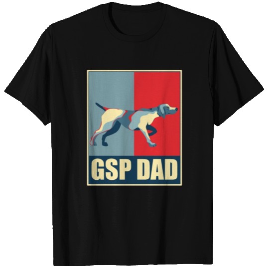 German Shorthair Pointer For GSP Dad Retro T Shirts