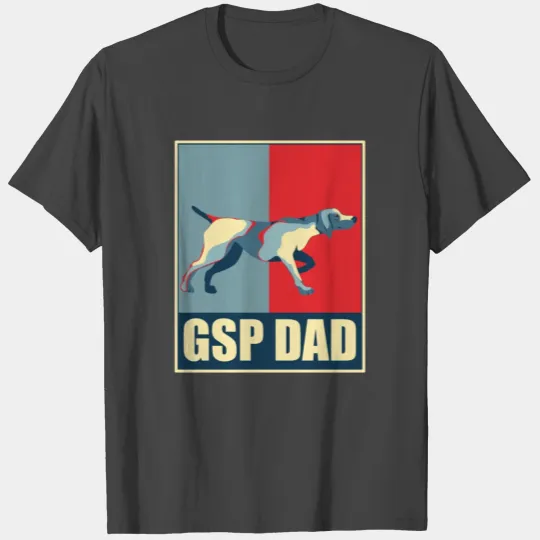 German Shorthair Pointer For GSP Dad Retro T Shirts
