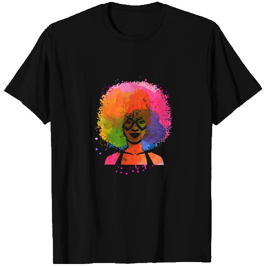 Colorful Dripping In Melanin Afro Queen T Shirts