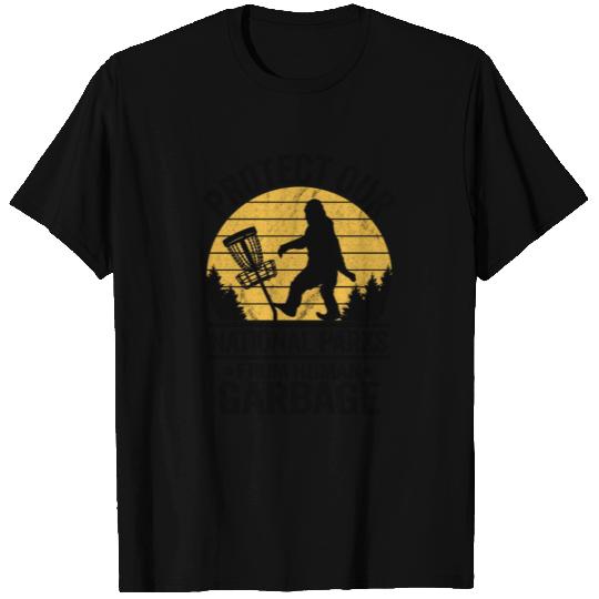 Protect Our National Parks Retro Bigfoot Disc Golf T Shirts